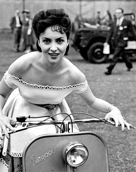 elizabethrosemondtaylors: “ Gina Lollobrigida, 1952. ” Vespa Sprint ...