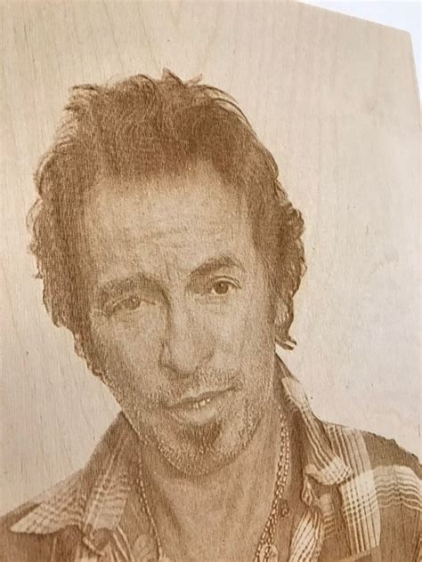 Bruce Springsteen Mugshot Wood Engraving Wood Wall Art the | Etsy