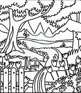 Enchanted Forest Coloring Pages At GetColoringscom  Free Printable sketch template