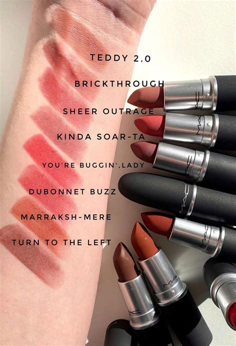 8 Shades of Mac Powder Kiss Lipstick Swatches