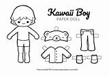 Free Printable Kawaii Paper Dolls Colouring Pages sketch template