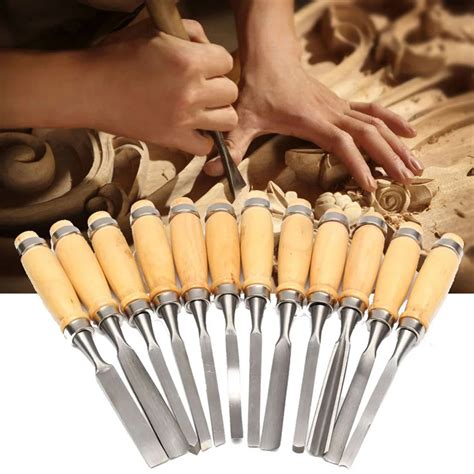 12WC Professional 12 Piece Wood Carving Chisel Set-in Chisel from Tools ...