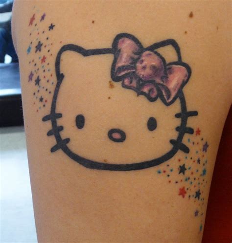 Hello Kitty Tattoos On Hip