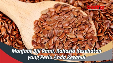 Manfaat Biji Rami, Rahasia Kesehatan yang Perlu Anda Ketahui - Biotifor