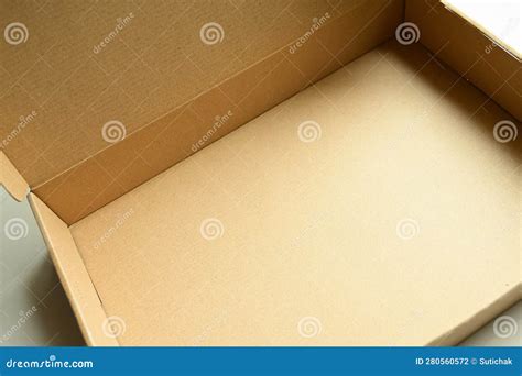 Close Up Brown Paper Box Packaging for Design Stock Photo - Image of package, merchandise: 280560572