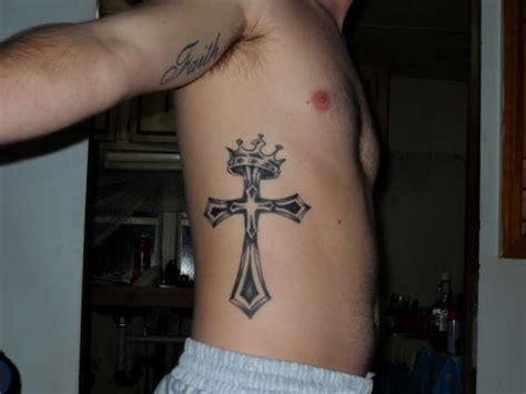 cross with crown tattoo