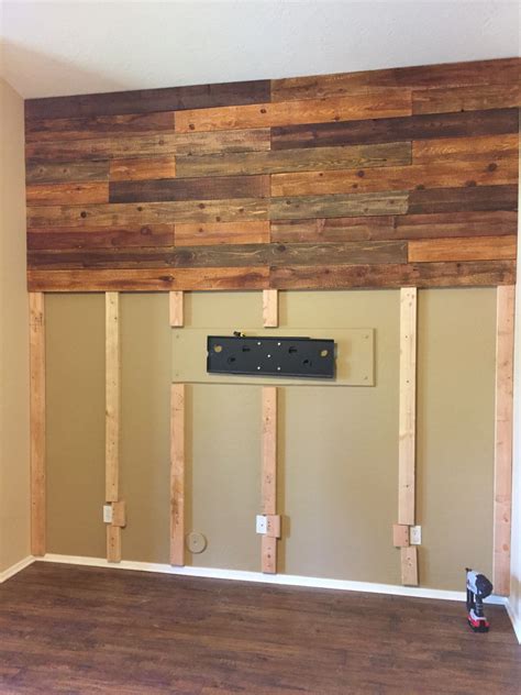 Pin by Kenna on Home&craft | Rustic wood walls, Rustic wood wall decor, Wood walls living room