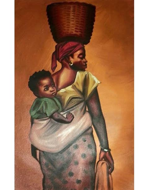 African Mother And Child Art