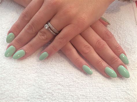 Mint green gel polish nails | Gel nail polish, Nail polish, Nails