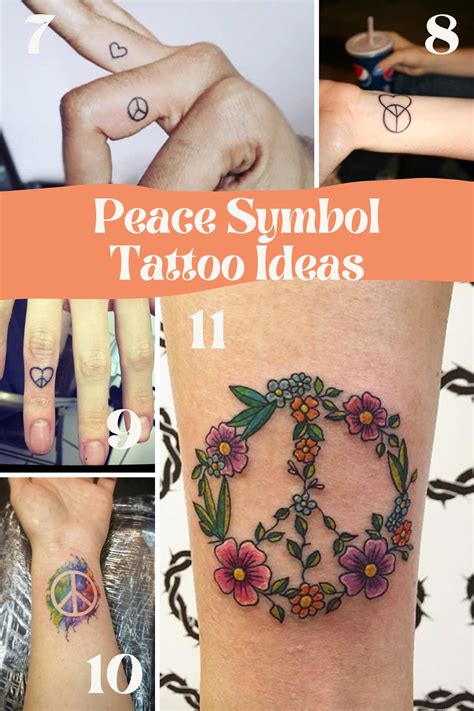 Peace Sign Made Of Flowers Tattoo | Best Flower Site