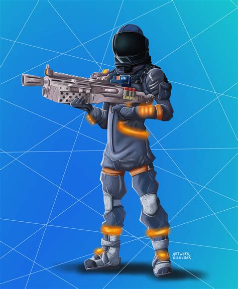 Fortnite Skin with Rifle by artwork-eskobar on DeviantArt