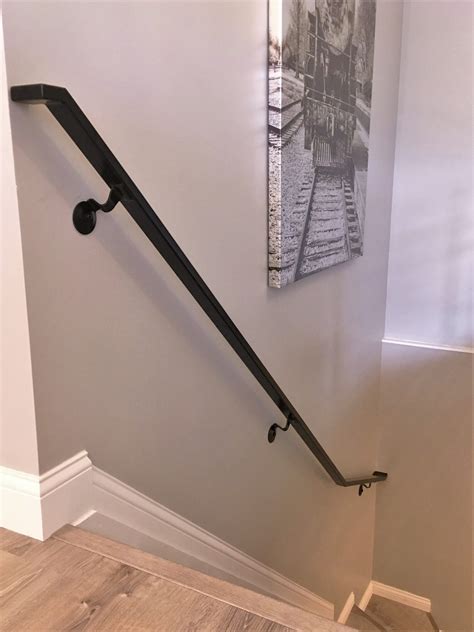 Basic Wrought Iron Wall-Mounted Handrail - Great Lakes Metal Fabrication