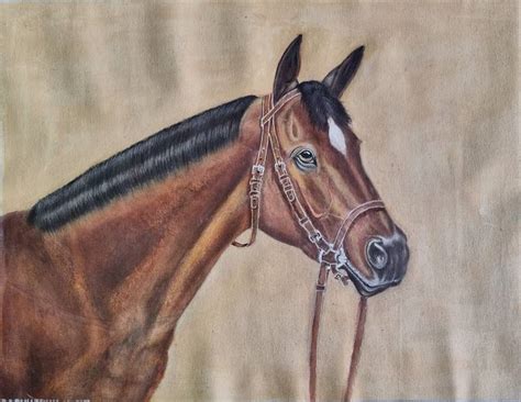 Brown Horse Painting by RaajSreSubiksha Arunkumar | Saatchi Art