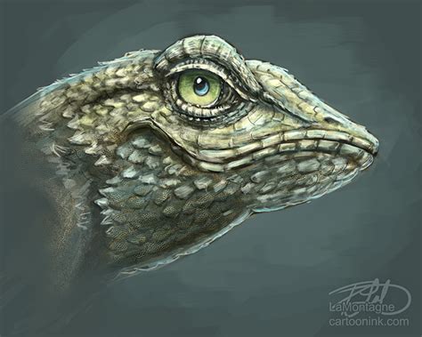 Lizard Sketch in Painter 12 - LaMontagne Art