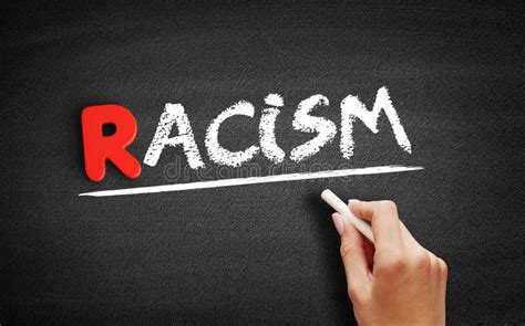 Racism text on blackboard stock photo. Image of prejudice - 197946652