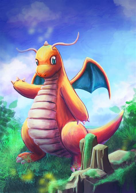 Dragonite Painting at PaintingValley.com | Explore collection of Dragonite Painting