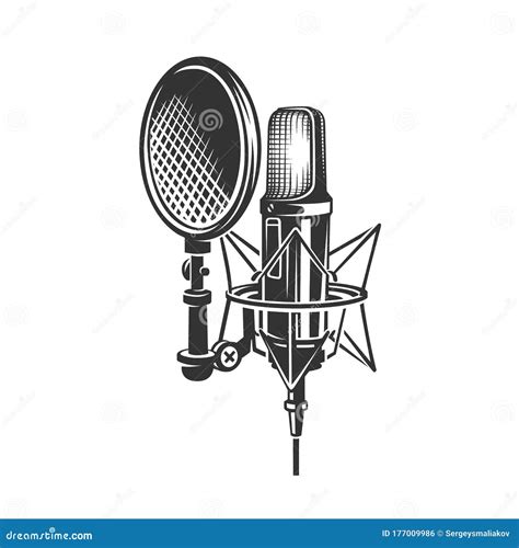 Podcast. Retro Microphone. Vector Illustration Stock Vector ...