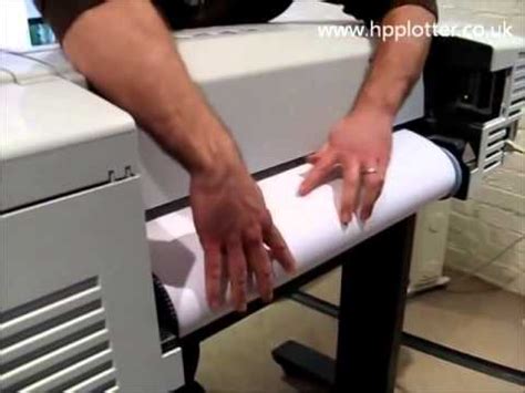 DesignJet 500 repairs load paper roll1 - YouTube