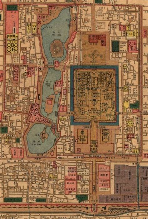 Beijing by Foot on Twitter: "Map of the Imperial City of Beijing ca ...