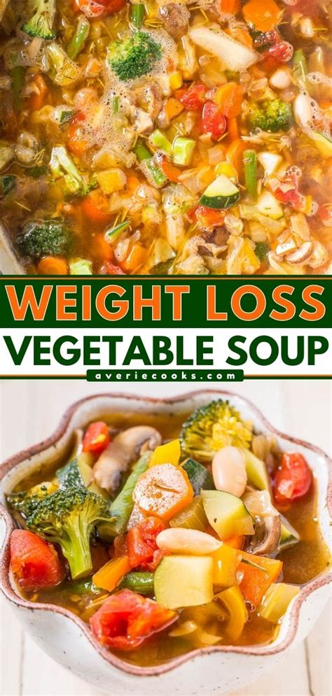 Weight Loss Vegetable Soup Recipe (Low-Calorie!) - Averie Cooks