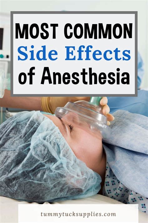 What Side Effects of Anesthesia Should I Expect? - Tummy Tuck Supplies