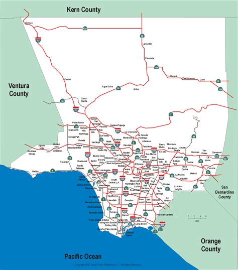 Los Angeles County Highway Map - Los Angeles California • mappery