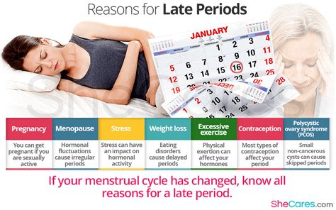 Reasons for Late Periods | SheCares