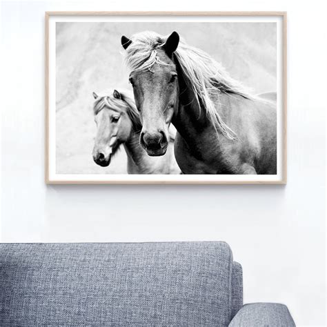 Wall art - Horses Black and White - Canvas Prints - Poster Prints - Art ...