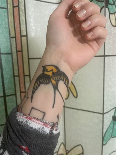 My lil yellow bird by Josh Bailey at Lifetime Tattoo in Denver : tattoos