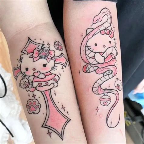 Some Cute Hello Kitty Tattoo Designs