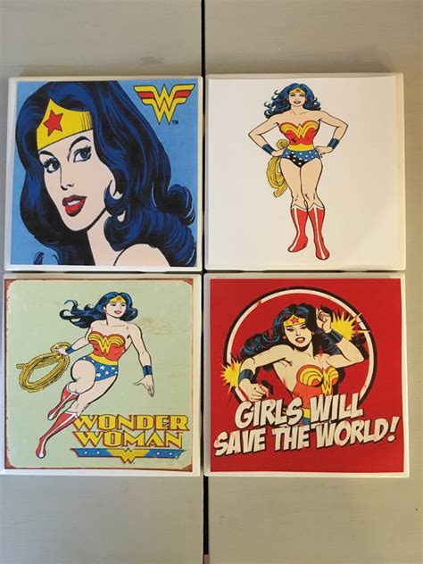 Wonder Woman Coaster Set - Etsy