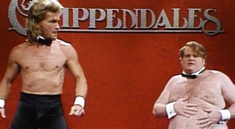 Patrick Swayze And Chris Farley Make Chippendale Debut In 'SNL' Skit