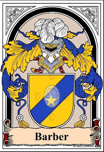 Barber family heraldry genealogy Coat of arms Barber