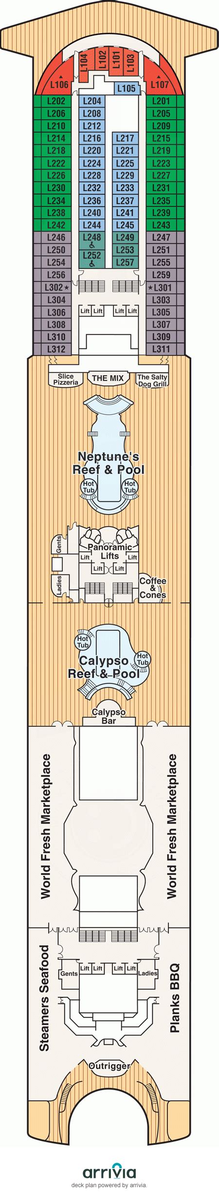Actualiser 106+ imagen caribbean princess cruise ship deck plan - fr ...
