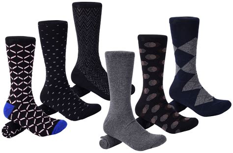 Mio Marino - Mio Marino Mens Dress Socks - Argyle Cotton Crew Socks for men - Business casual ...