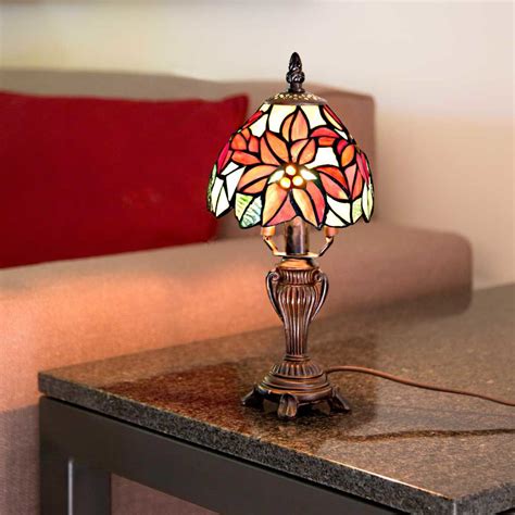 River of Goods Poinsettia Tiffany Style Stained Glass 12.5" Table Lamp | Tiffany table lamps ...