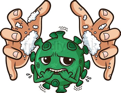 Washing Hands Coronavirus Cartoon Vector Clipart - FriendlyStock