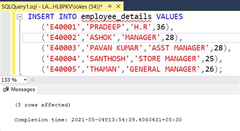 SQL Query to Select all Records From Employee Table Where Name is Not Specified - GeeksforGeeks