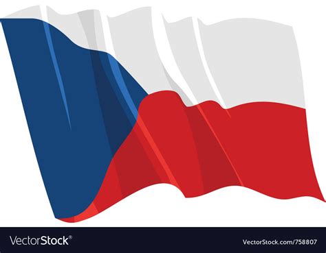 Political waving flag of czech republic Royalty Free Vector