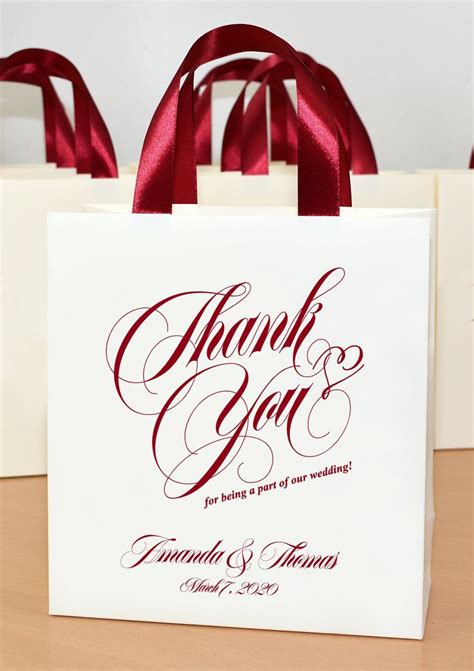 25 Elegant Wedding Welcome Bags for Favor for Guests - Etsy | Wedding welcome bags, Personalized ...