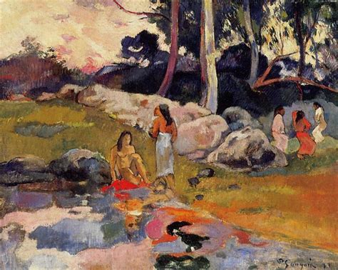 Women at the banks of river, 1892 - Paul Gauguin - WikiArt.org