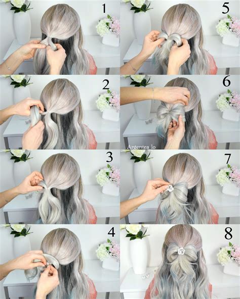 Simple and Easy Bow Hairstyle for Long Hair