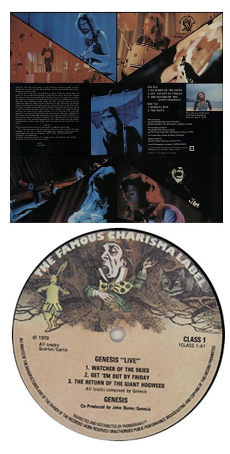 Genesis Live - 2nd UK vinyl LP album (LP record) (314540)