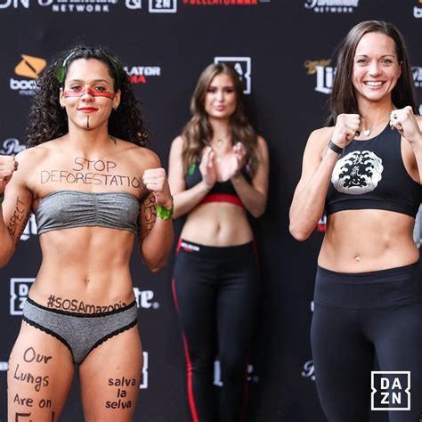 Bellator MMA fighter Alejandra Lara uses the public platform of the Bellator 225 weigh-ins to ...