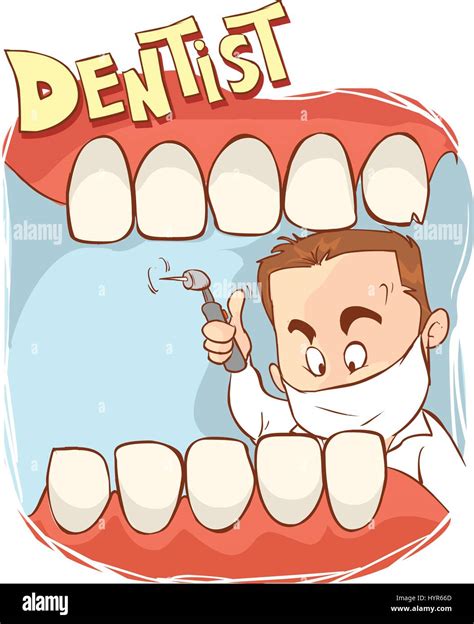 Vector illustration of a While dental examination Stock Vector Image & Art - Alamy