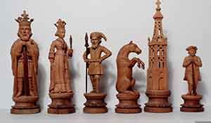 Antique European Figural Chess Sets