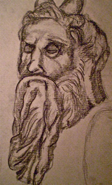 When in Rome...: Moses (By Michelangelo) Sketch