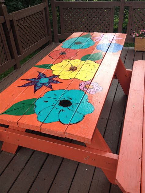 30+ Picnic Table Painting Ideas – DECOOMO