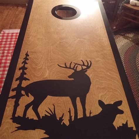 Buck Doe Cornhole Board Decals Stickers Graphics Bean Bag Toss - Etsy | Cornhole board decals ...