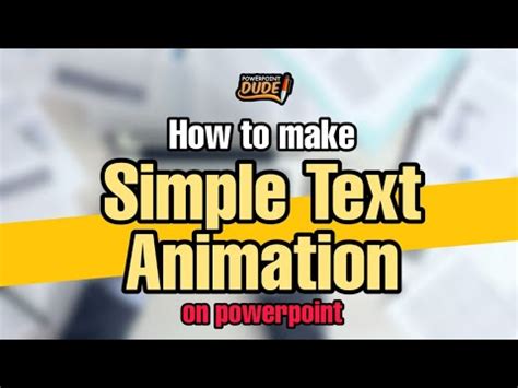 🔥Make Simple Text Animation on Powerpoint - YouTube